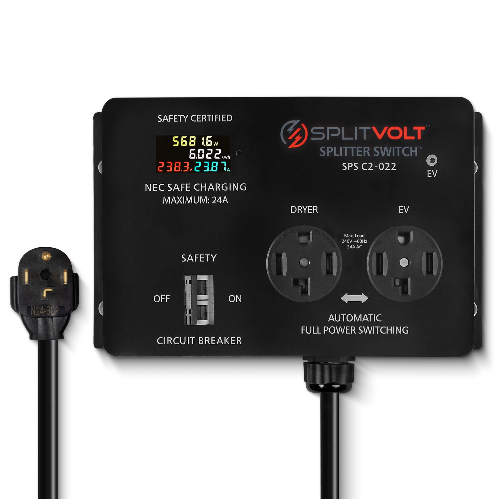 Splitvolt Safety Certified Splitter Switch NEMA 14-30